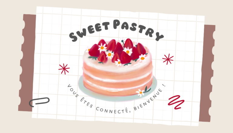 Beige Pink Cute Cake Business Card-3